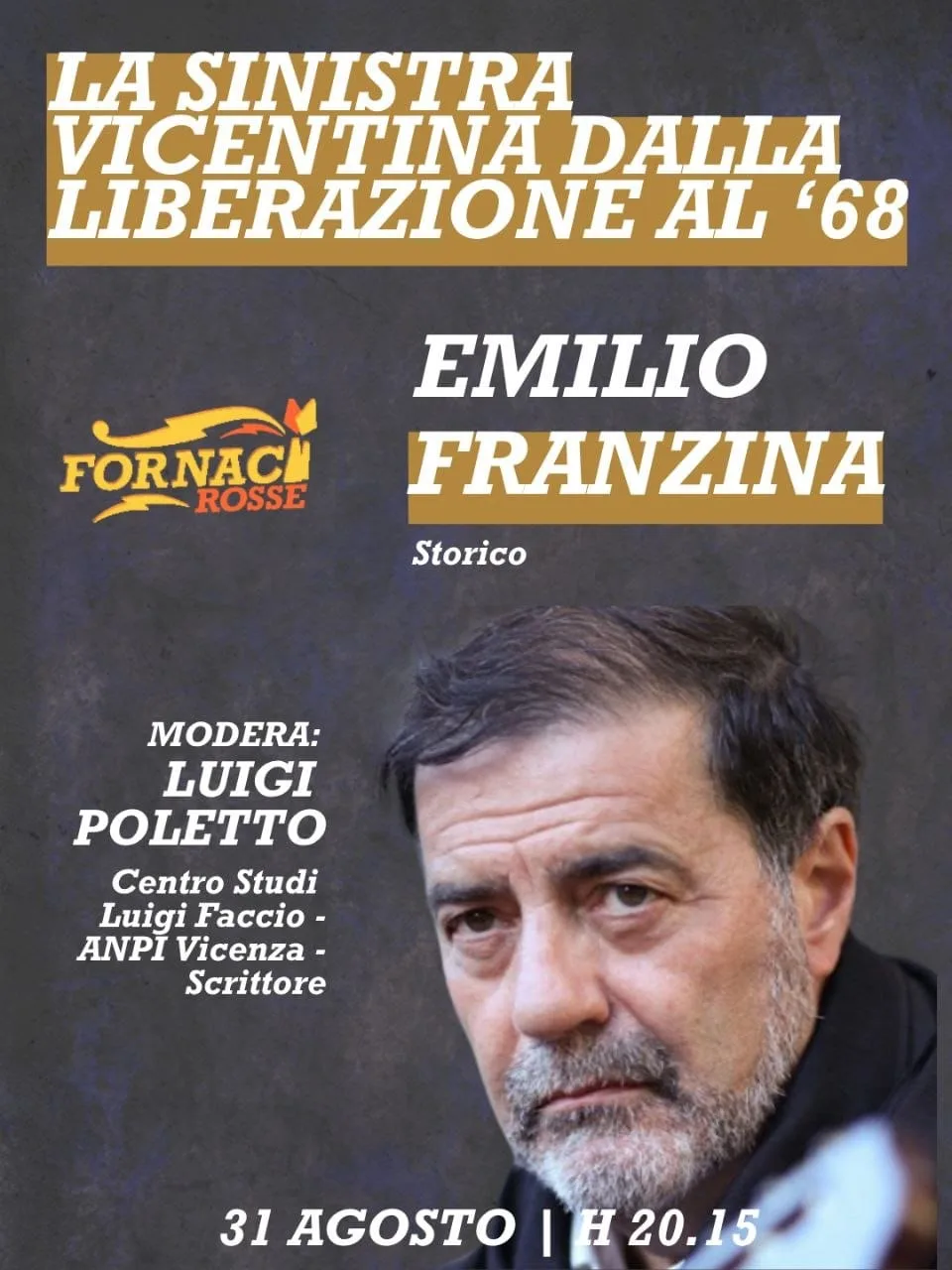 Emilio Franzina a Fornaci Rosse 2026